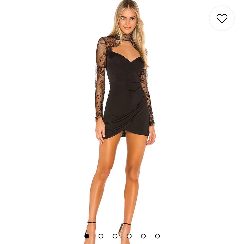 Michael Costello black lace dress